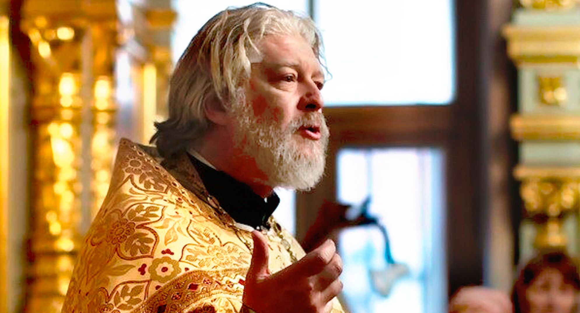 Russia.  Alexei Uminsky, the dismissed anti-war Orthodox priest