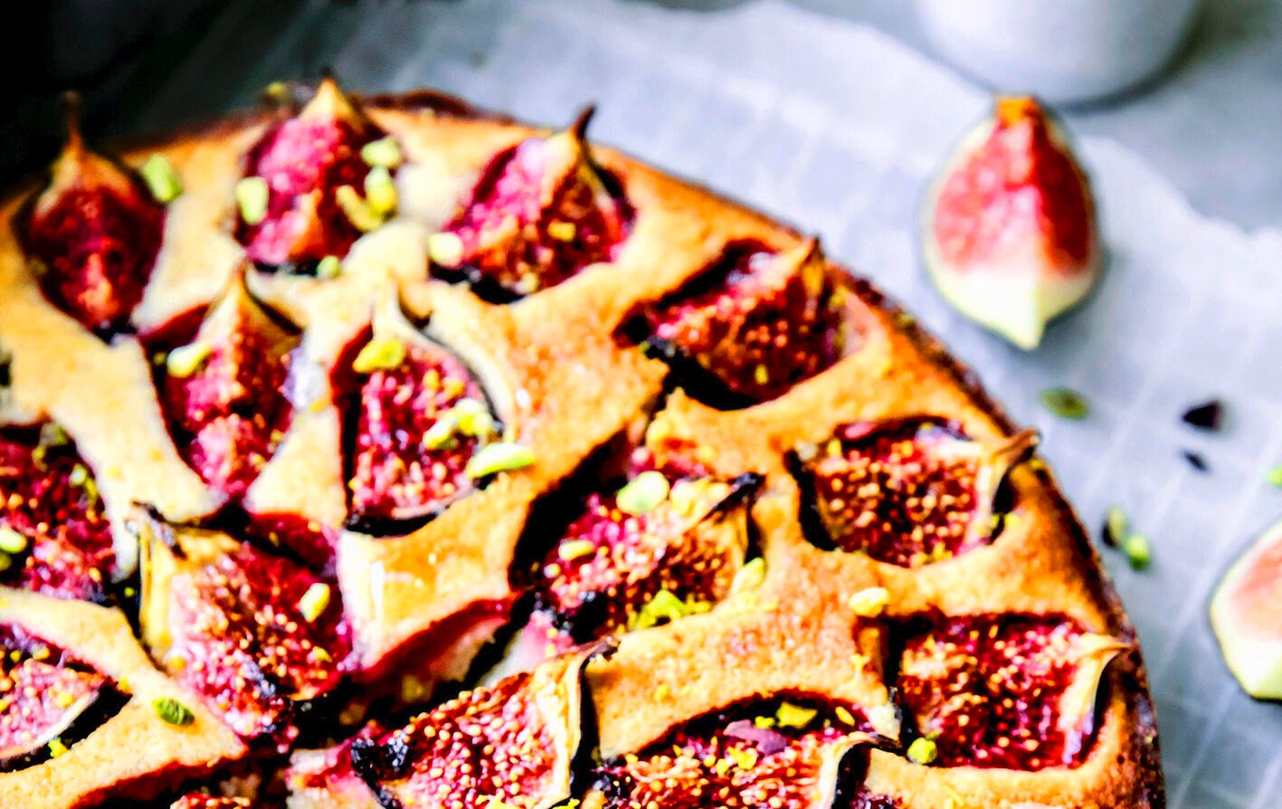 The recipe for the fig, almonds and pistachios cake