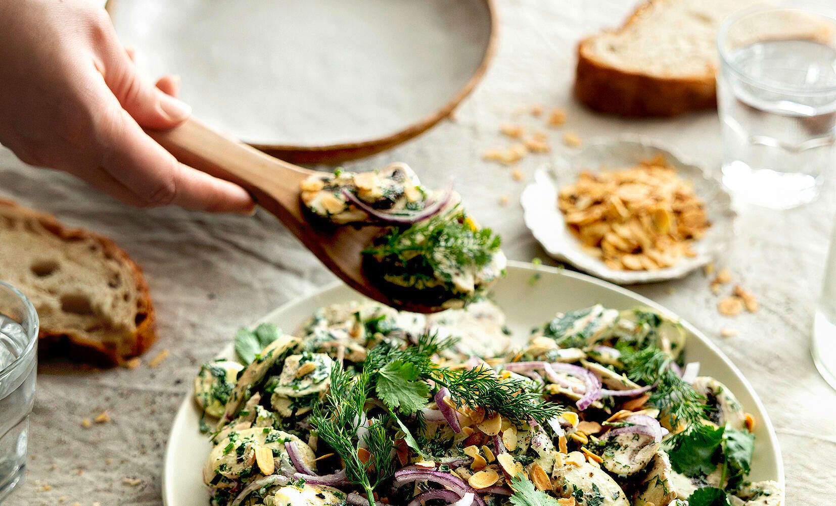 The revisited Paris mushroom salad