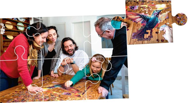 Put together like a puzzle