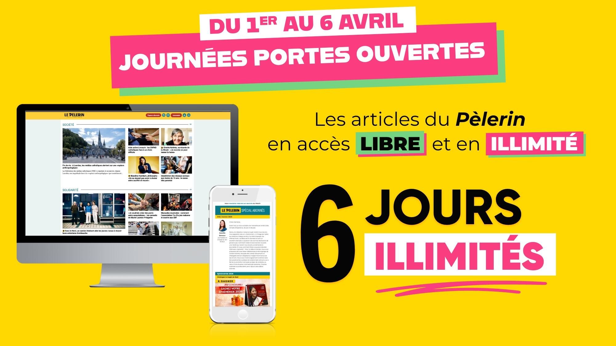 The Pilgrim with free access, from April 1 to 6 inclusive