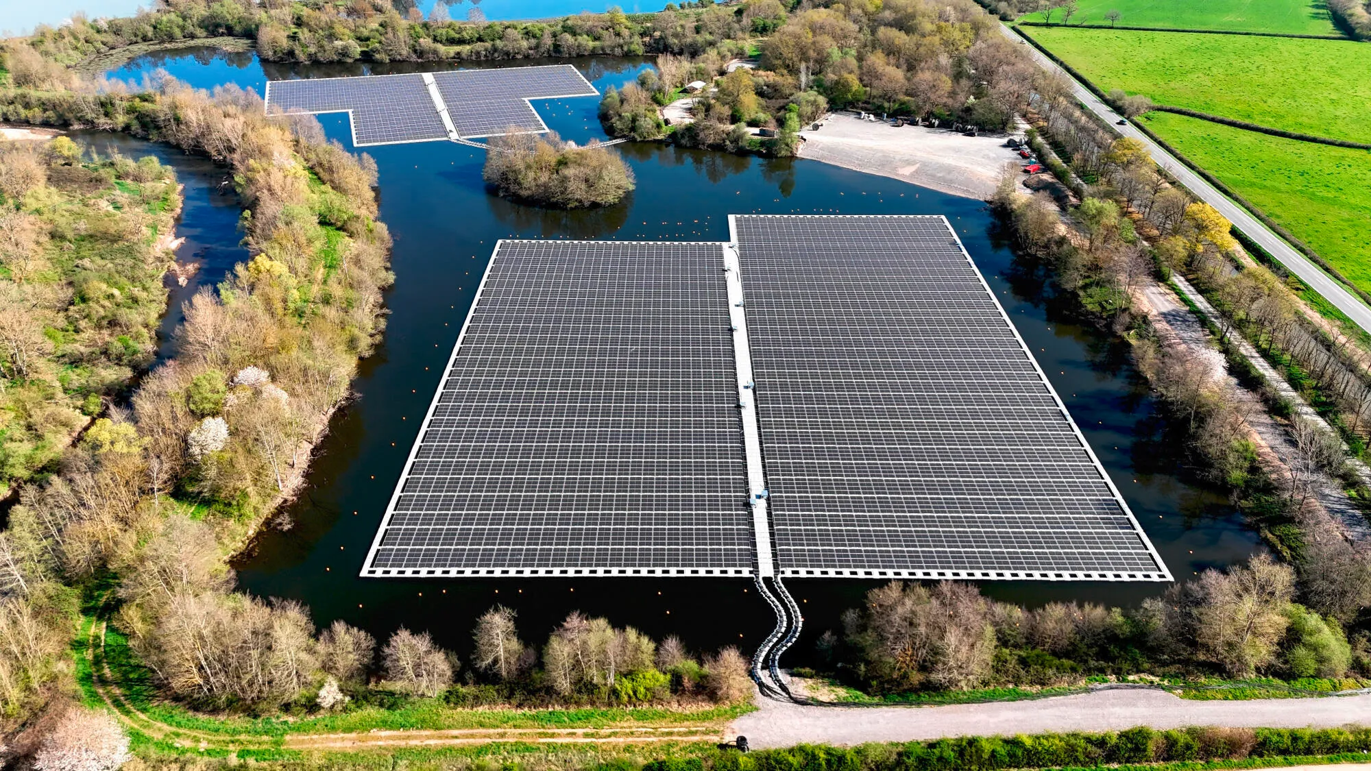 New solar panels installed on canals