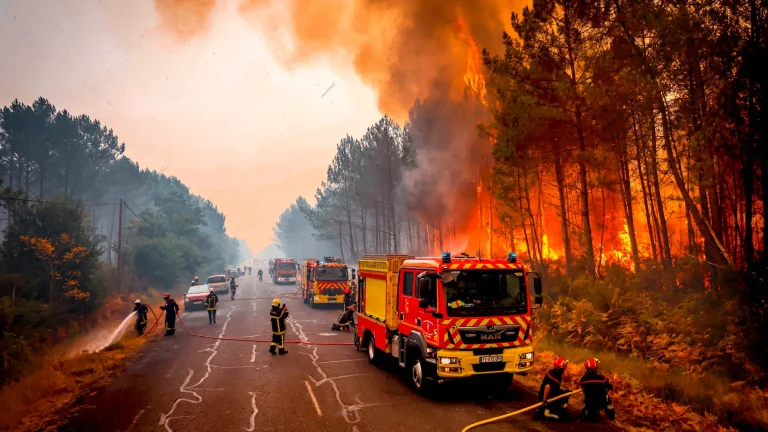 Landes and Gironde fires: two methods for dealing with fires

